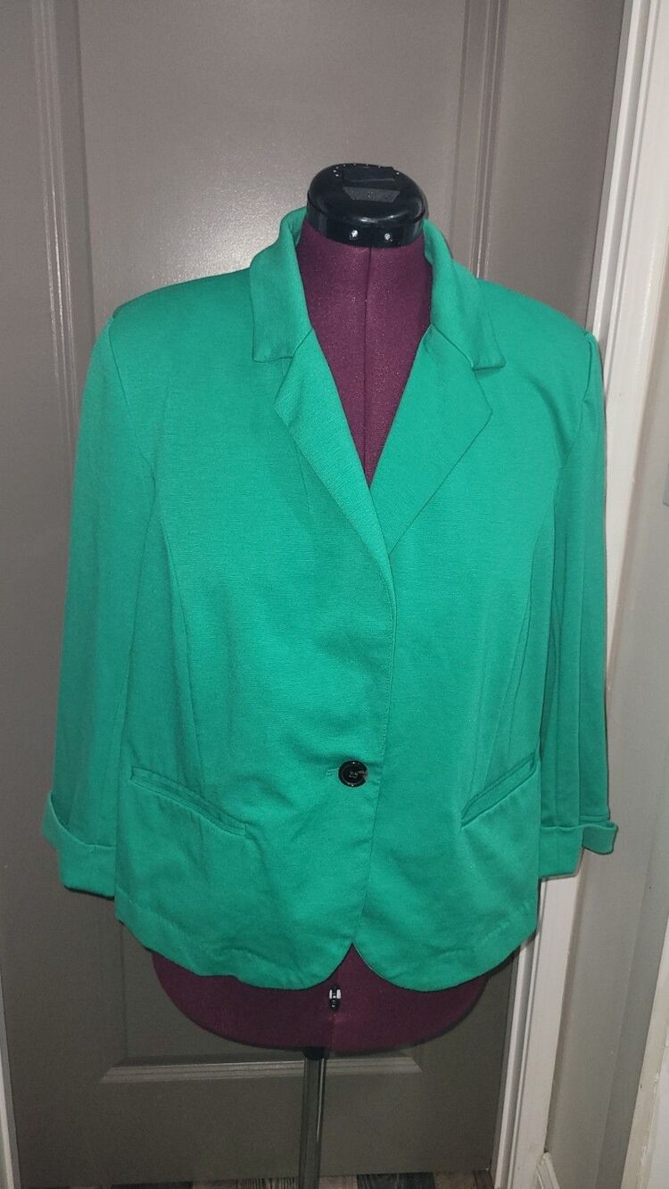 Catherine Malandrino Golf Green Blazer Jacket Women’s Size XXL Single Button